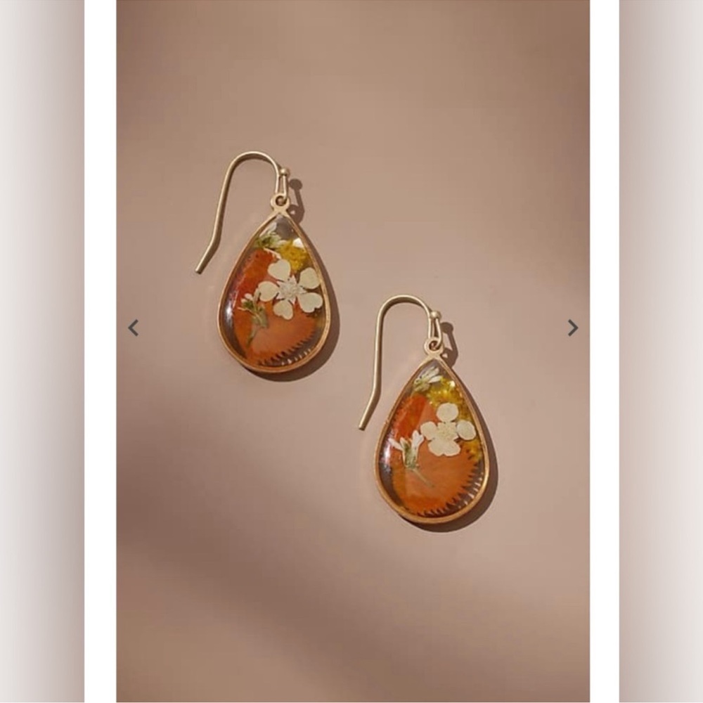J.jill Pressed Leaves earring size 1.5”